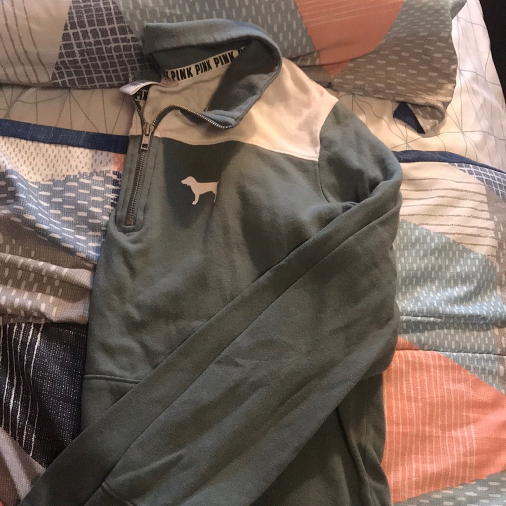 Pink throw over